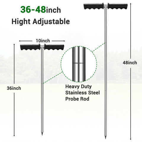 Beseetop probe rod insulated T-handle provides a comfortable, secure grip.