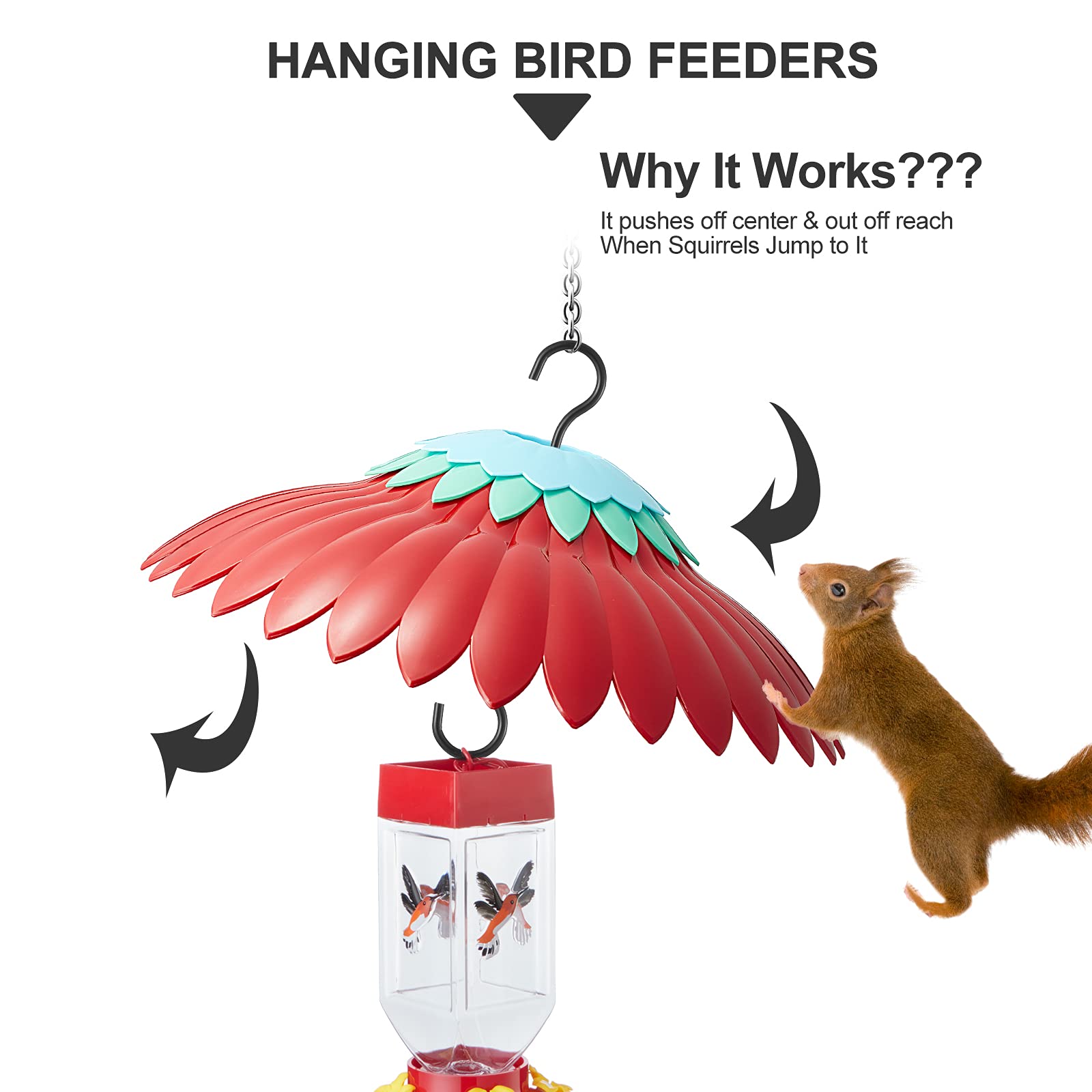 Beserie Squirrel Baffle with rust-proof hooks for durable outdoor use.