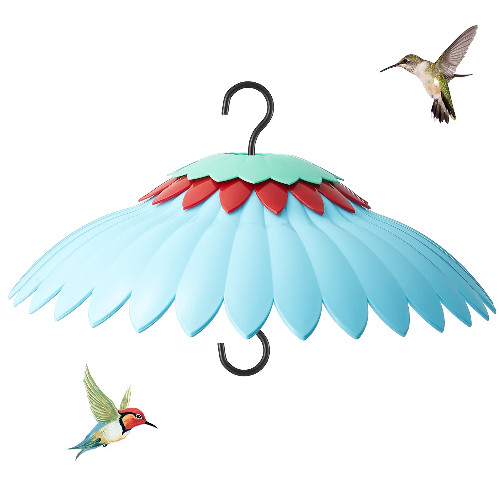 Beserie Squirrel Baffle umbrella shield blue for feeders, protects seeds from rain