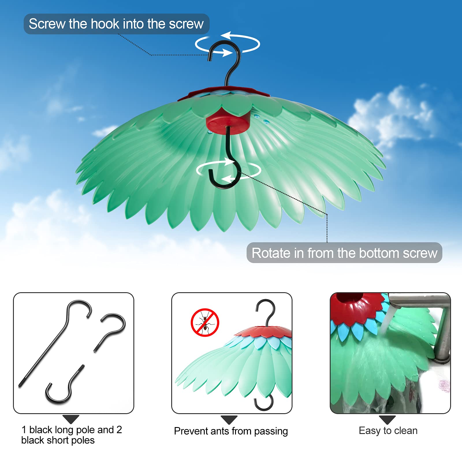 Beserie Weather Guard keeps seeds dry and shade-protected in sunny outdoor conditions.