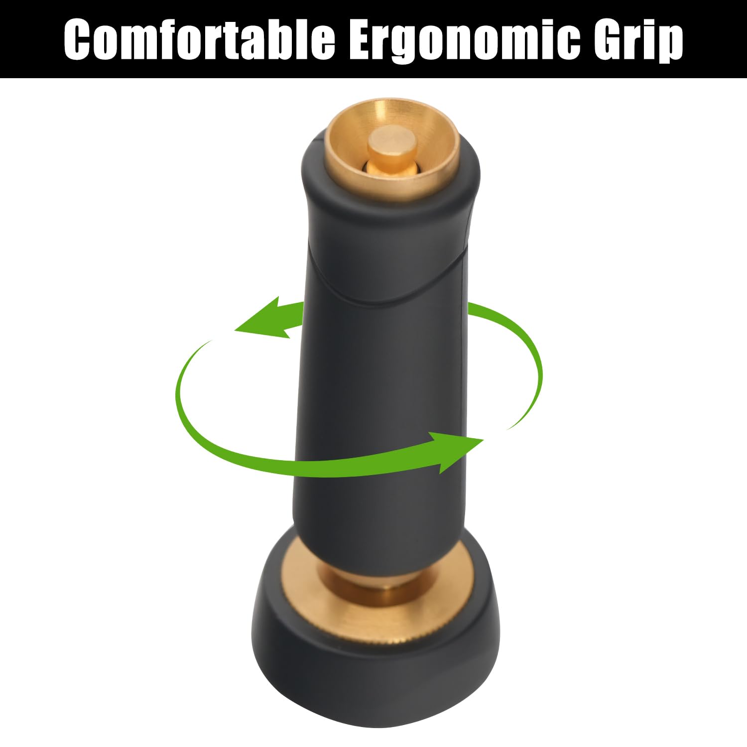 Besiter adjustable nozzle twist-control enables easy mist to jet transitions.