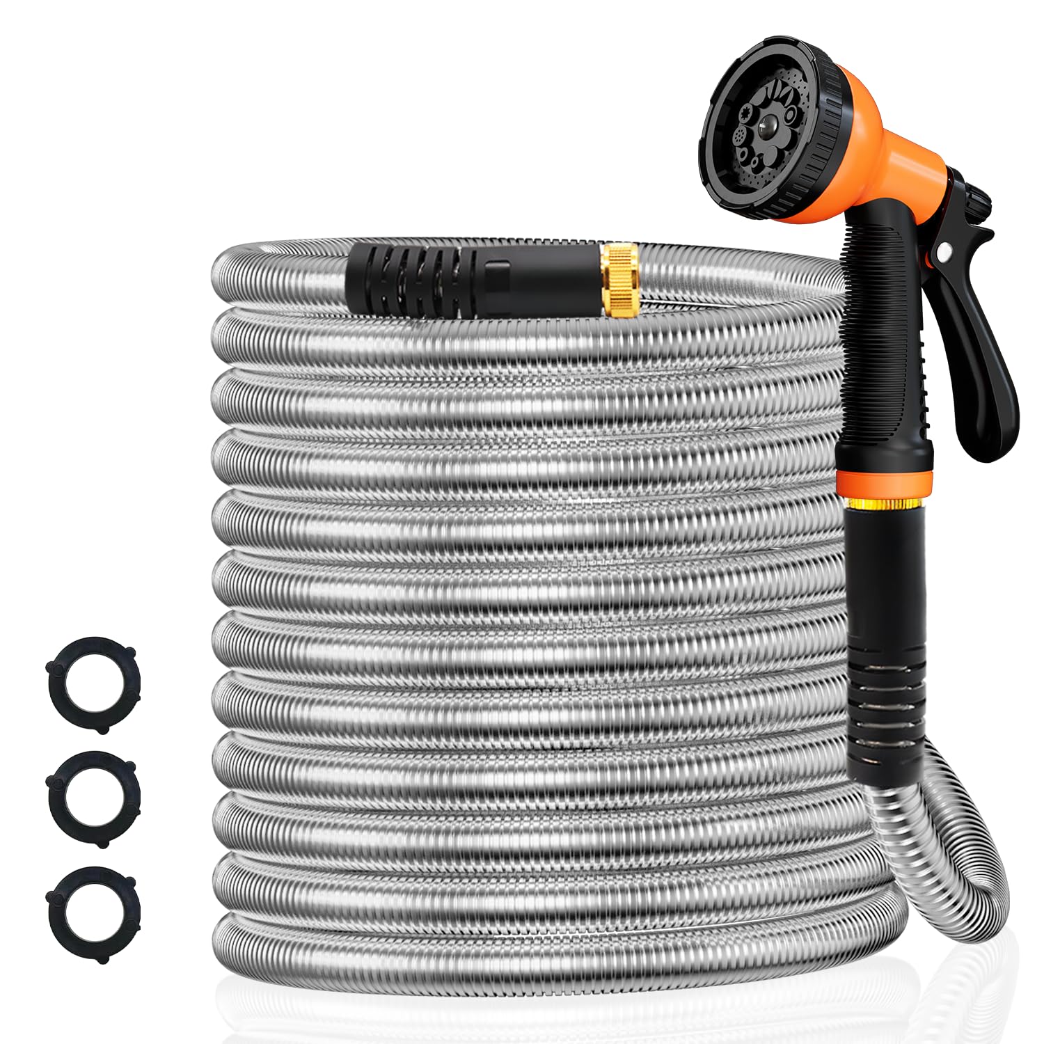 Besiter garden hose 50ft extended stainless steel design for versatile watering