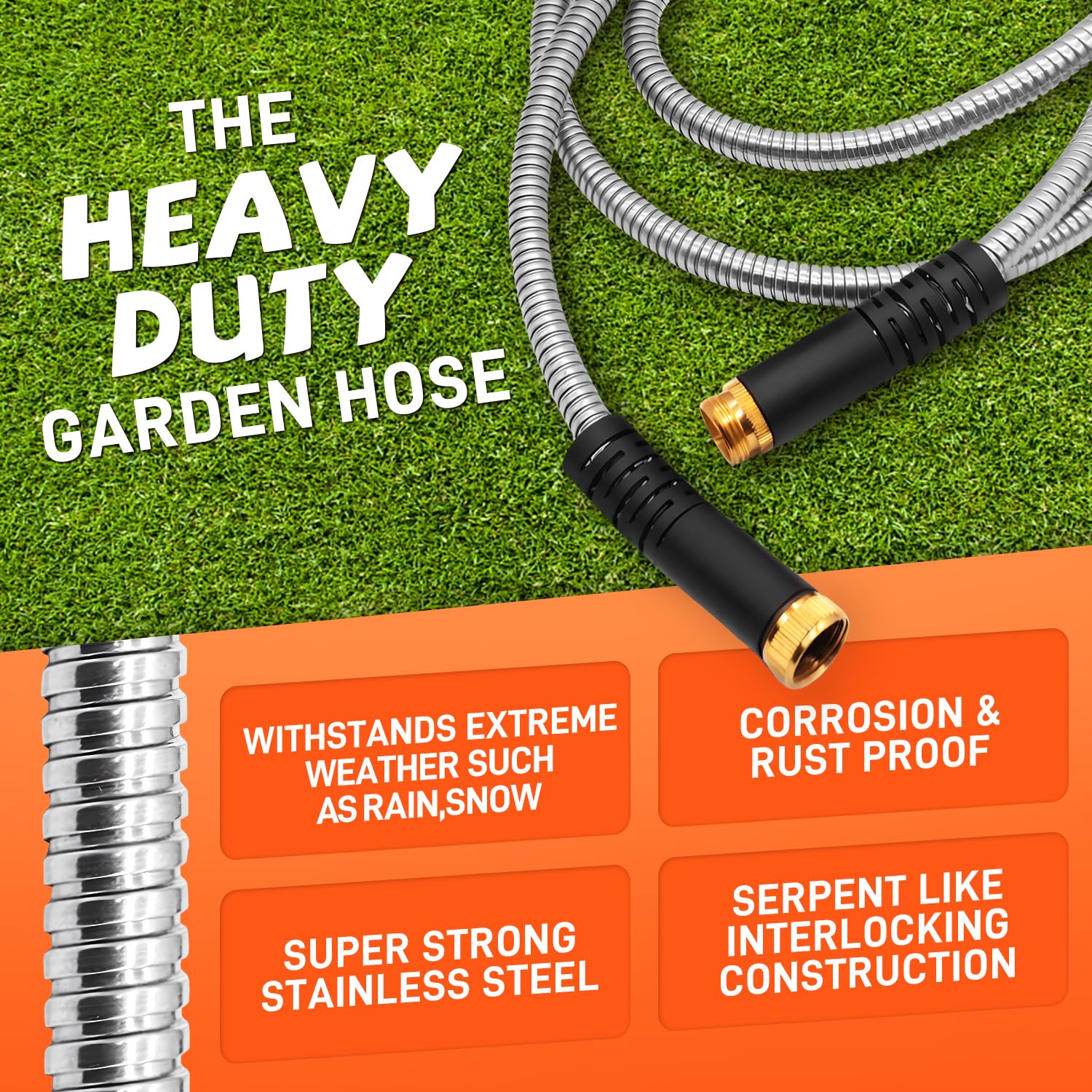 Besiter garden hose end connectors showing leak proof seals for steady flow