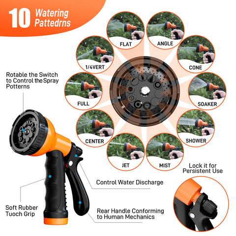 Besiter in use garden watering shows versatile cleaning and watering tasks