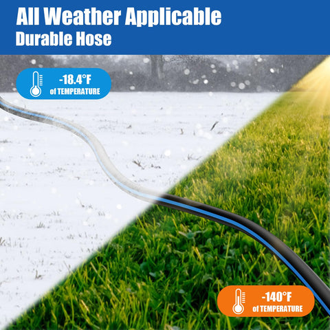 Besiter lightweight hose in hand demonstrates easy handling.