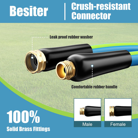 Besiter kink-free design prevents tangles during garden tasks.