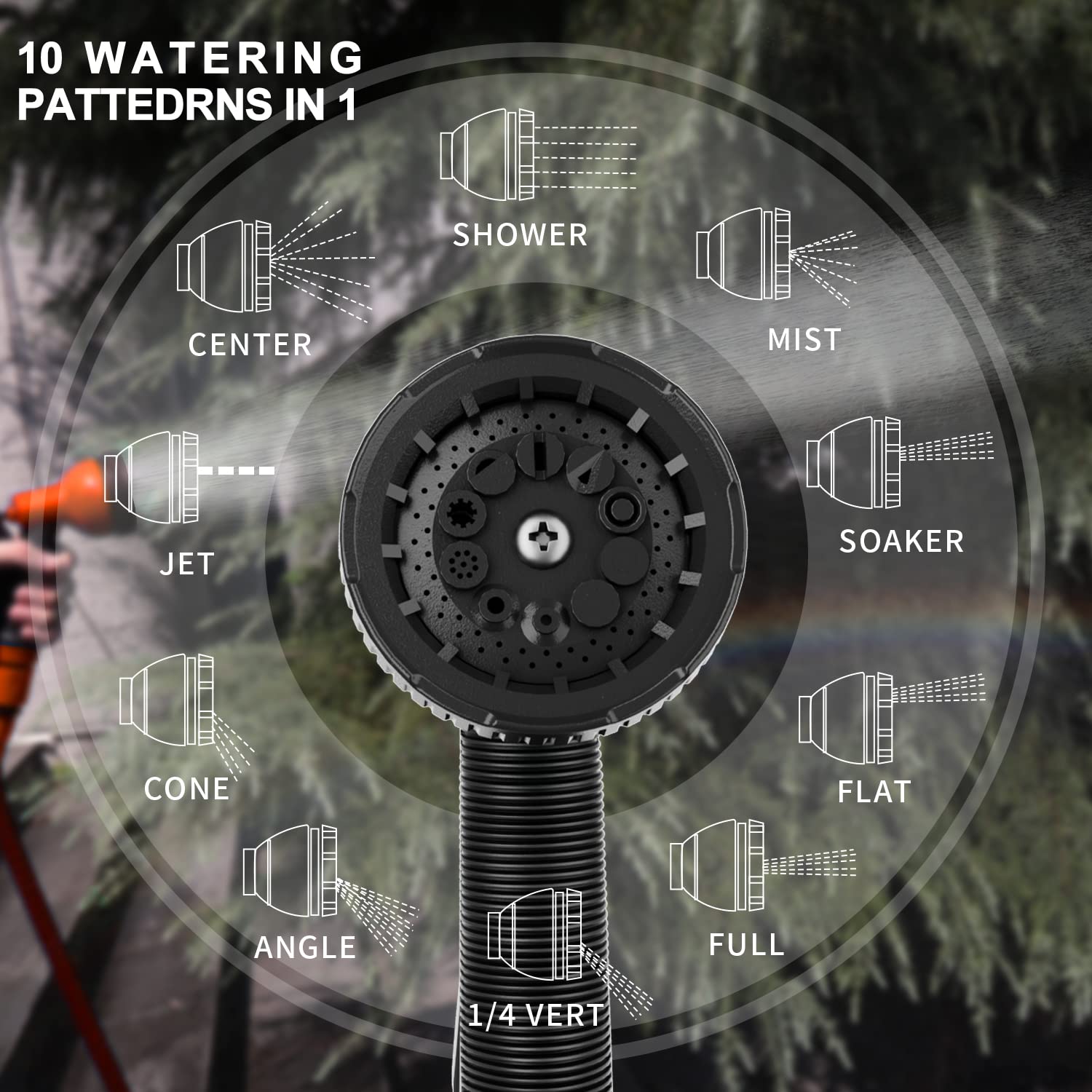 Besiter non-slip grip for steady handling during long watering sessions.