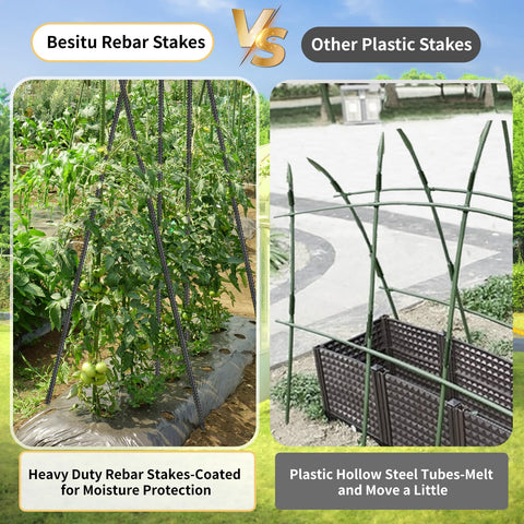 Besitu stakes ideal for concrete forming and marking survey locations.