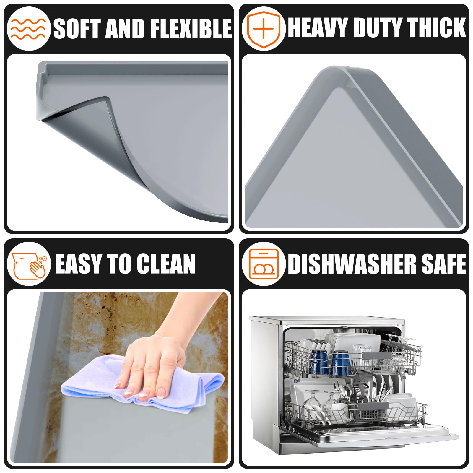 BESSIO griddle mat is easy to clean and dishwasher-safe.