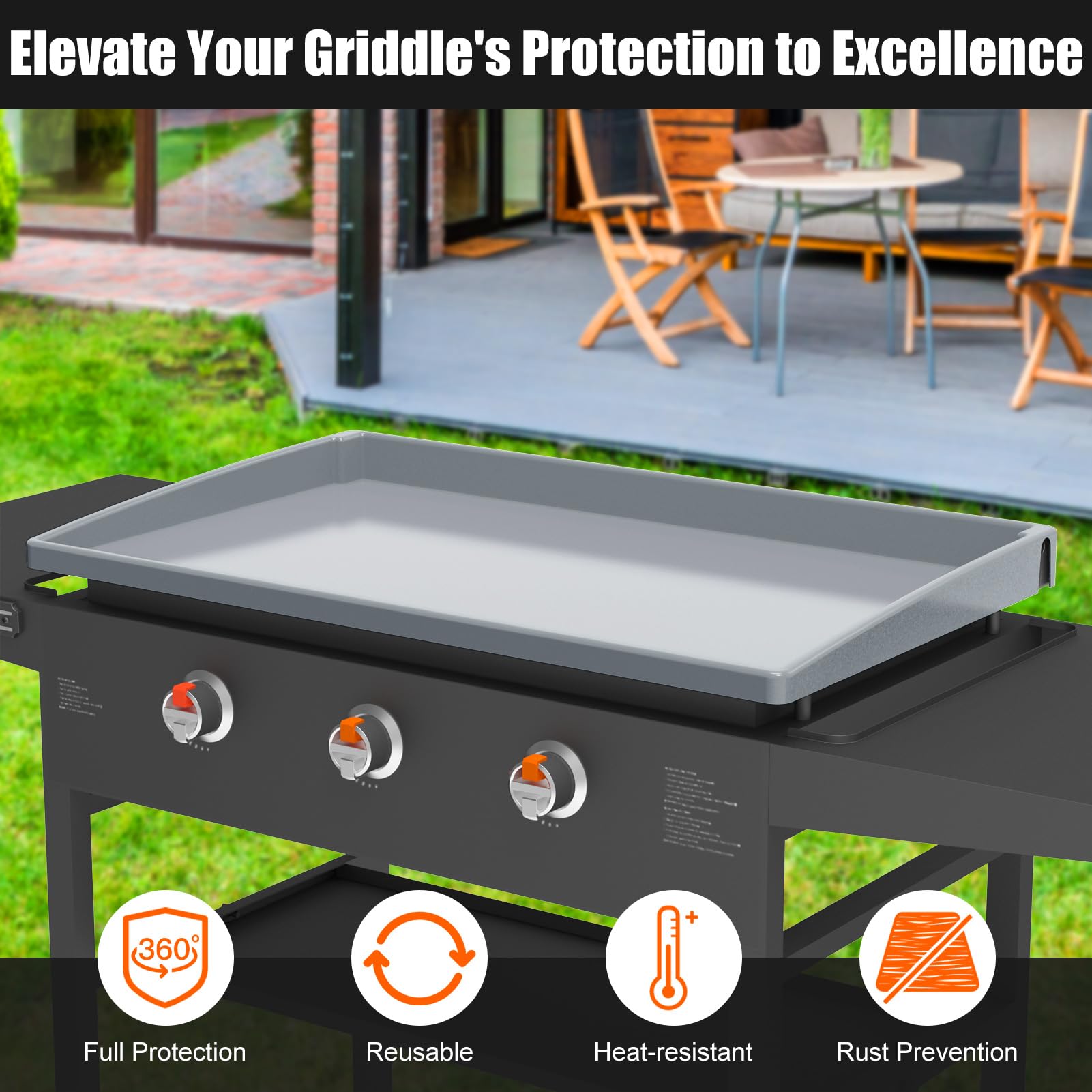 BESSIO easy-clean griddle mat is dishwasher-safe for quick maintenance