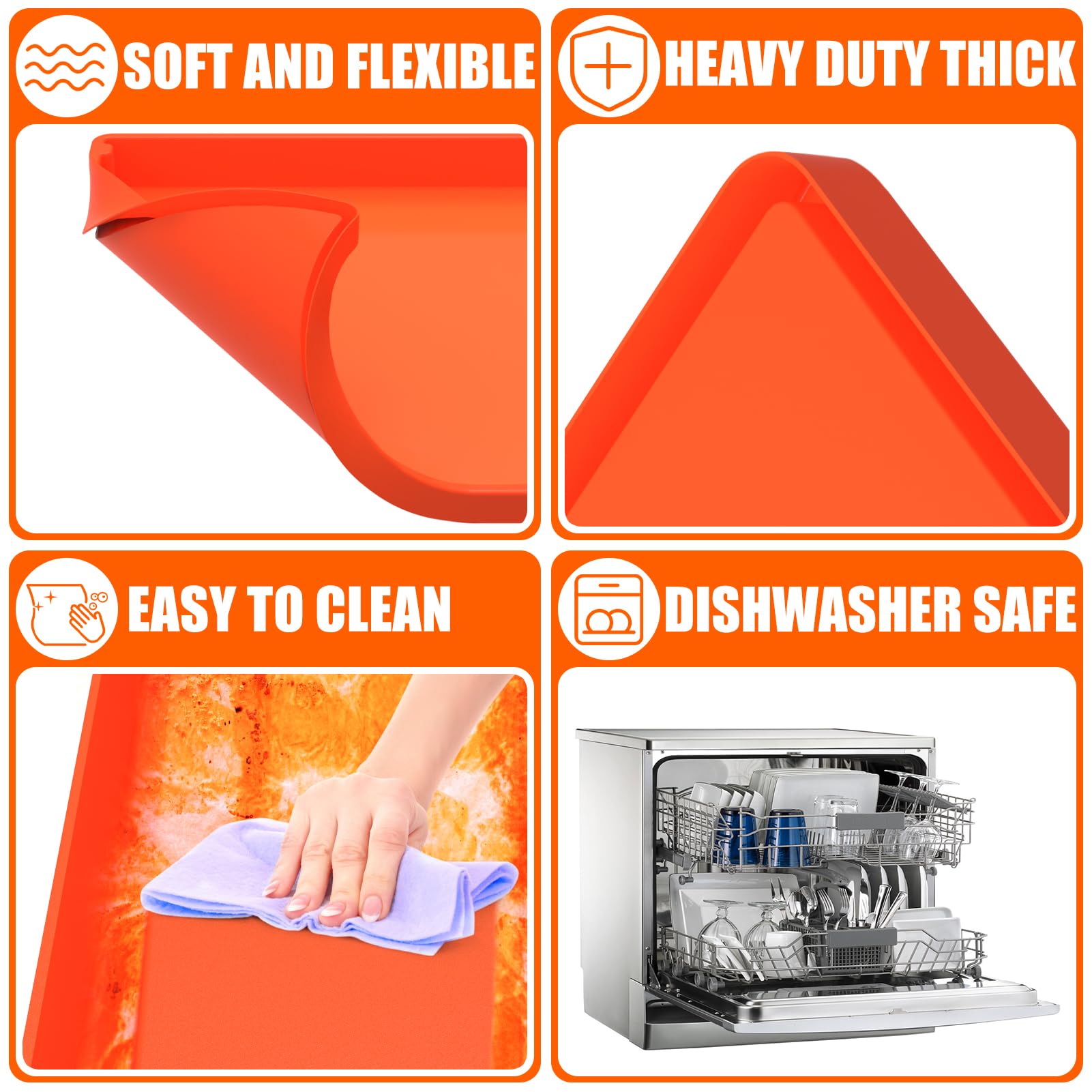 BESSIO easy-clean griddle mat ready for soap and water or dishwasher