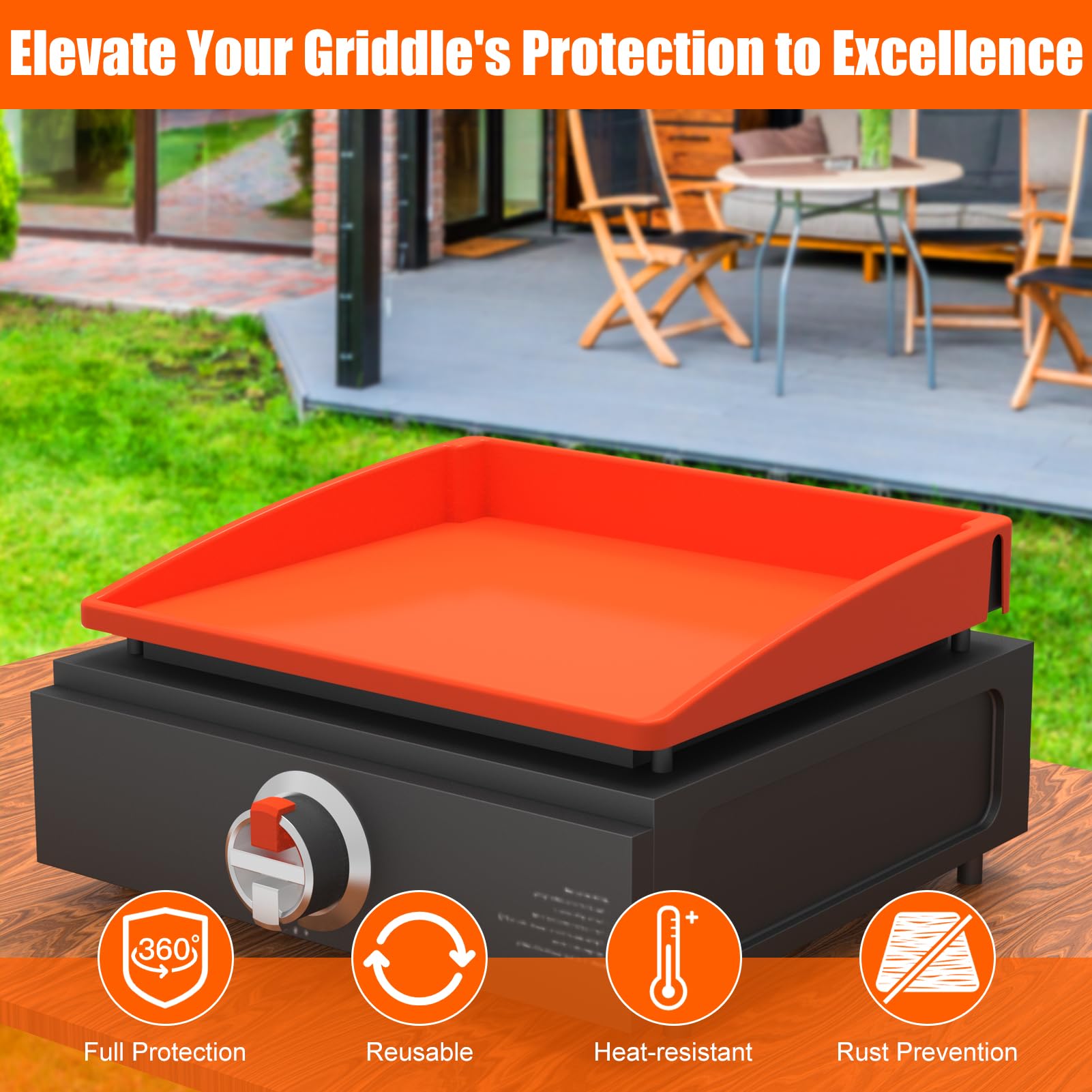 BESSIO griddle cover protects against dust and pests between cooks.