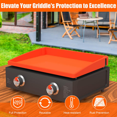 BESSIO griddle cover protects from dust, rust, and pests when stored.