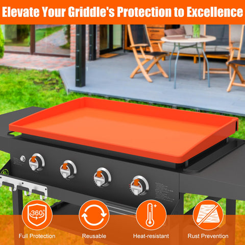 BESSIO griddle cover shields grill surface from dust and rust