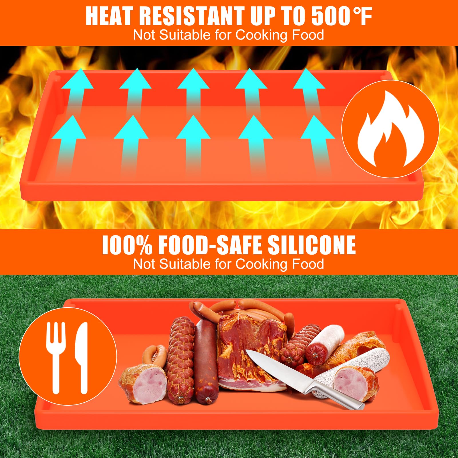 BESSIO mat keeps cooking surface tidy for effortless post-meal cleanup.