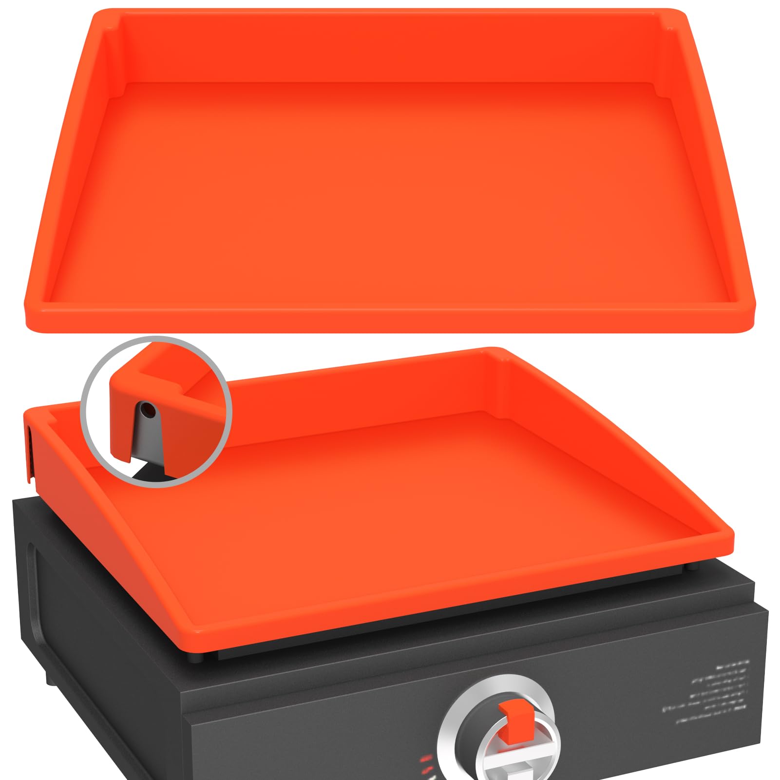 BESSIO silicone griddle mat 17-inch fit provides snug coverage and protection.