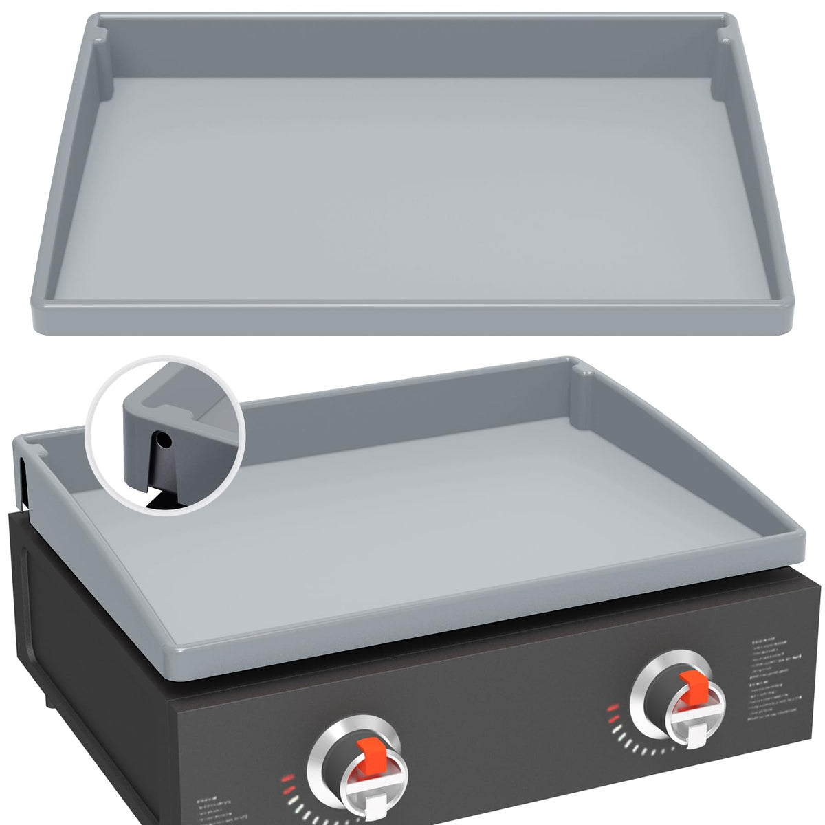 BESSIO silicone griddle mat fits 22in Blackstone for snug protection.