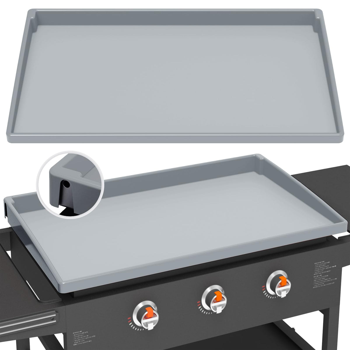 BESSIO silicone griddle mat fits 28-inch Blackstone with snug, wobble-free coverage