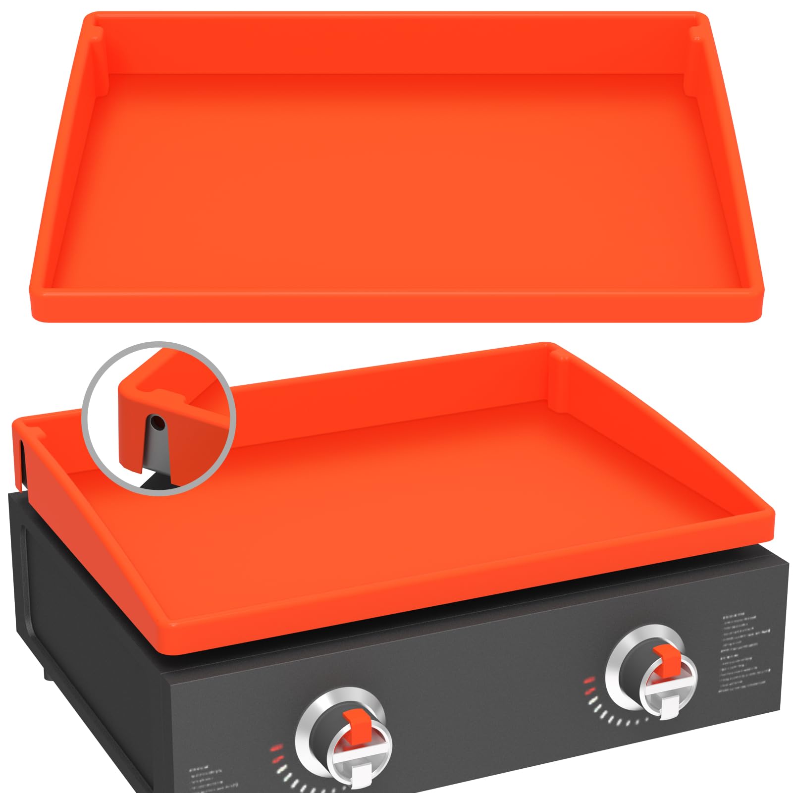BESSIO silicone griddle mat cover fits 22-inch Blackstone for a snug, full-coverage shield.