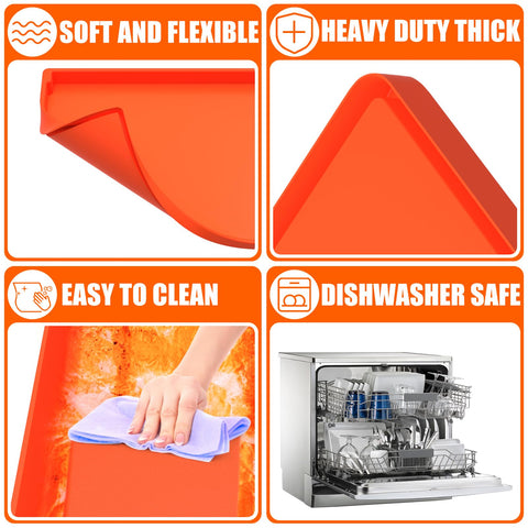 BESSIO silicone griddle mat is easy to clean with soap and water or dishwasher.
