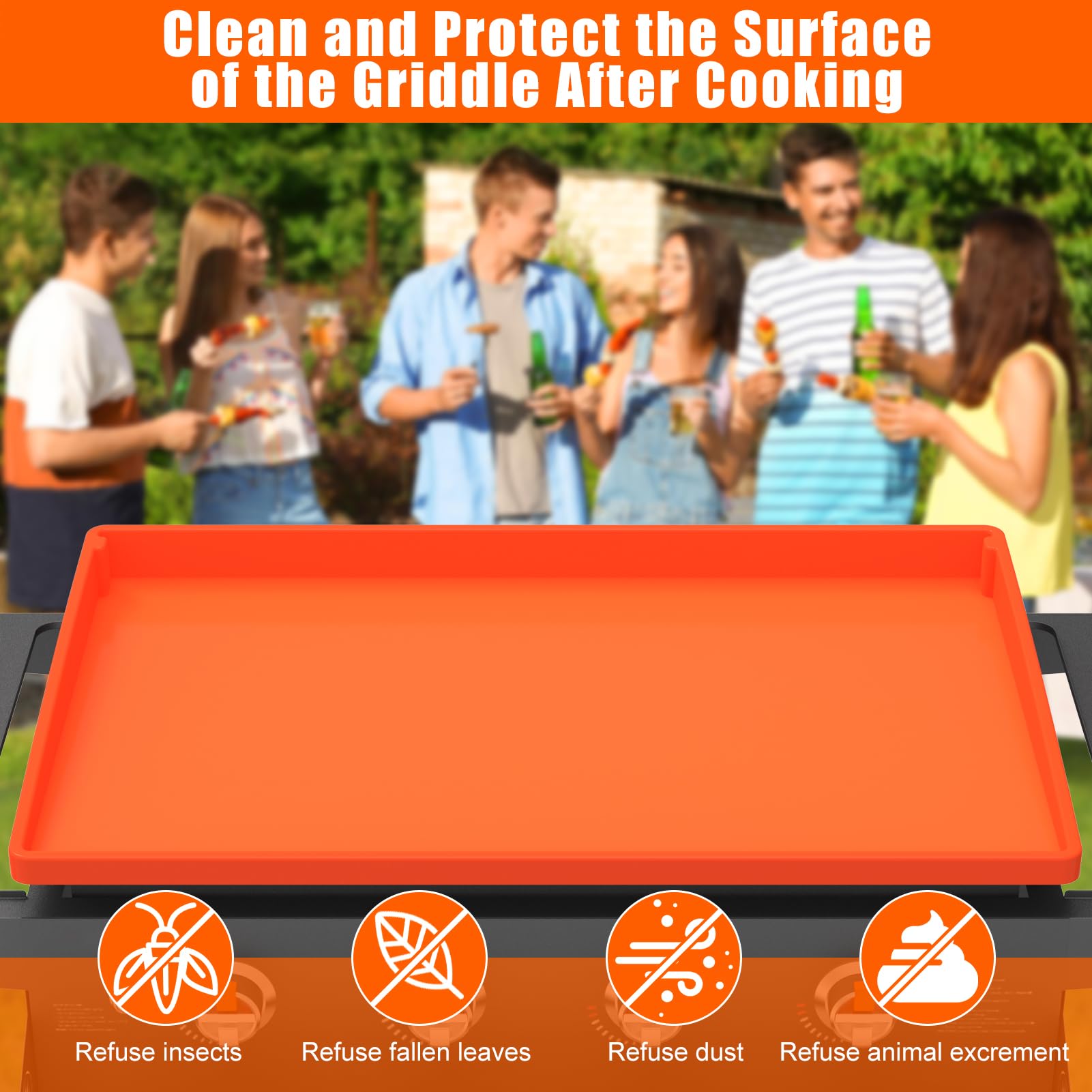 BESSIO silicone griddle mat full coverage protecting corners