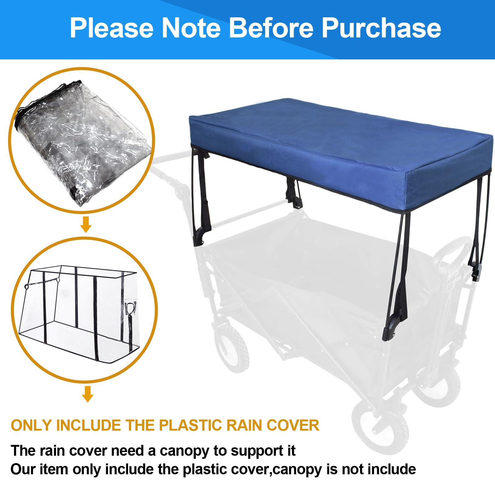 Bessny wagon cover folded for compact storage and quick use.