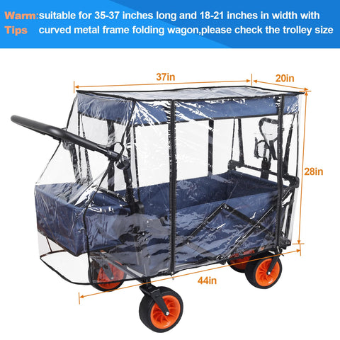 Bessny wagon cover side door open shows easy access for baby.