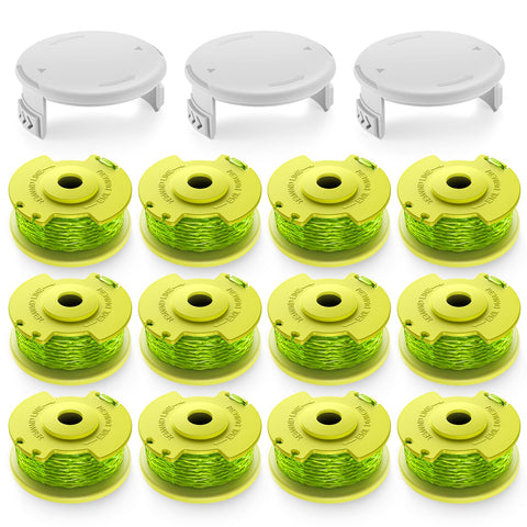 Bessport AC80RL3 trimmer spool set with 12 spools for quick replacement.