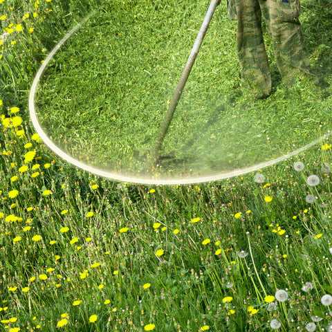 Bessport durable spiral trimmer string in use for clean, precise edging.