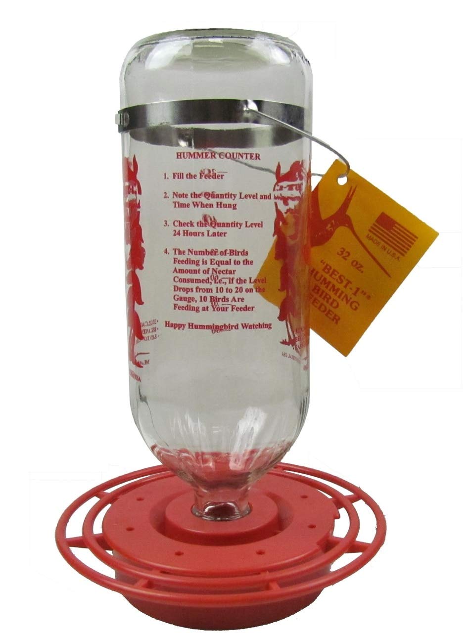 Best-1 glass 32oz nectar bottle makes monitoring nectar easy