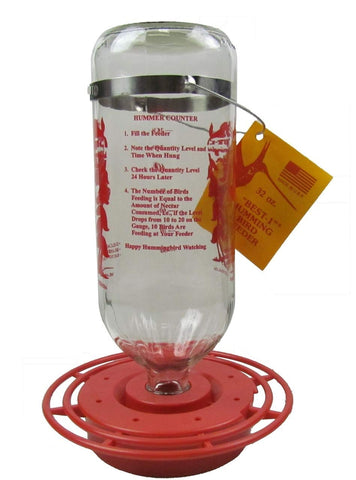 Best-1 glass 32oz nectar bottle makes monitoring nectar easy