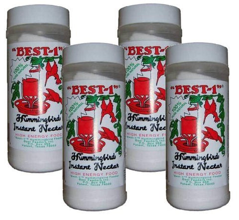 Best-1 Original Nectar Powder four-jar pack ready for season-long hummingbird feeding.