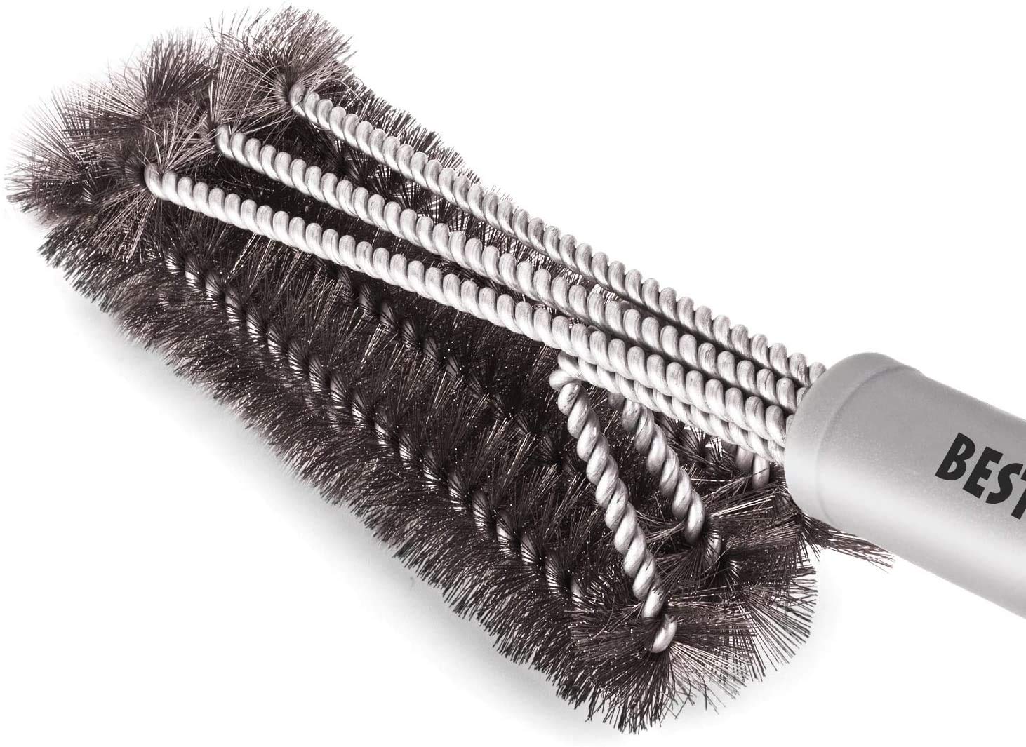 BEST BBQ grill brush 18-inch handle enables safer, thorough grate cleaning.
