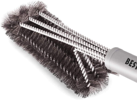 BEST BBQ grill brush 18-inch handle enables safer, thorough grate cleaning.