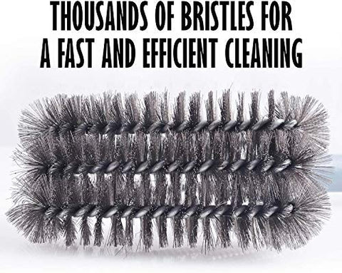 BEST grill brush with wire bristles removes grease and residue effectively.