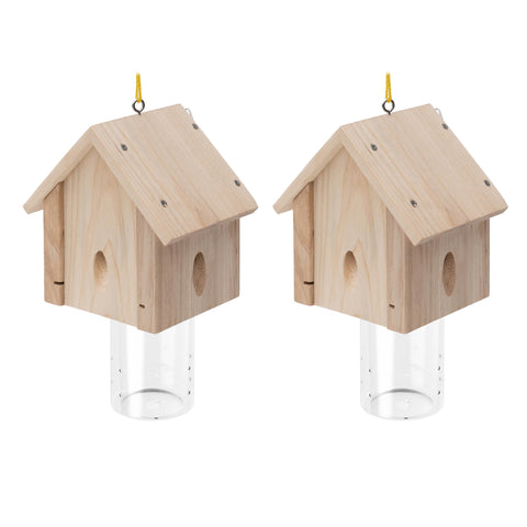 Best Bee Trap cabin-style hanging trap protects outdoor structures.