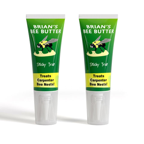 Best Bee Trap carpenter bee traps outside with butter pour for targeted hole treatment.