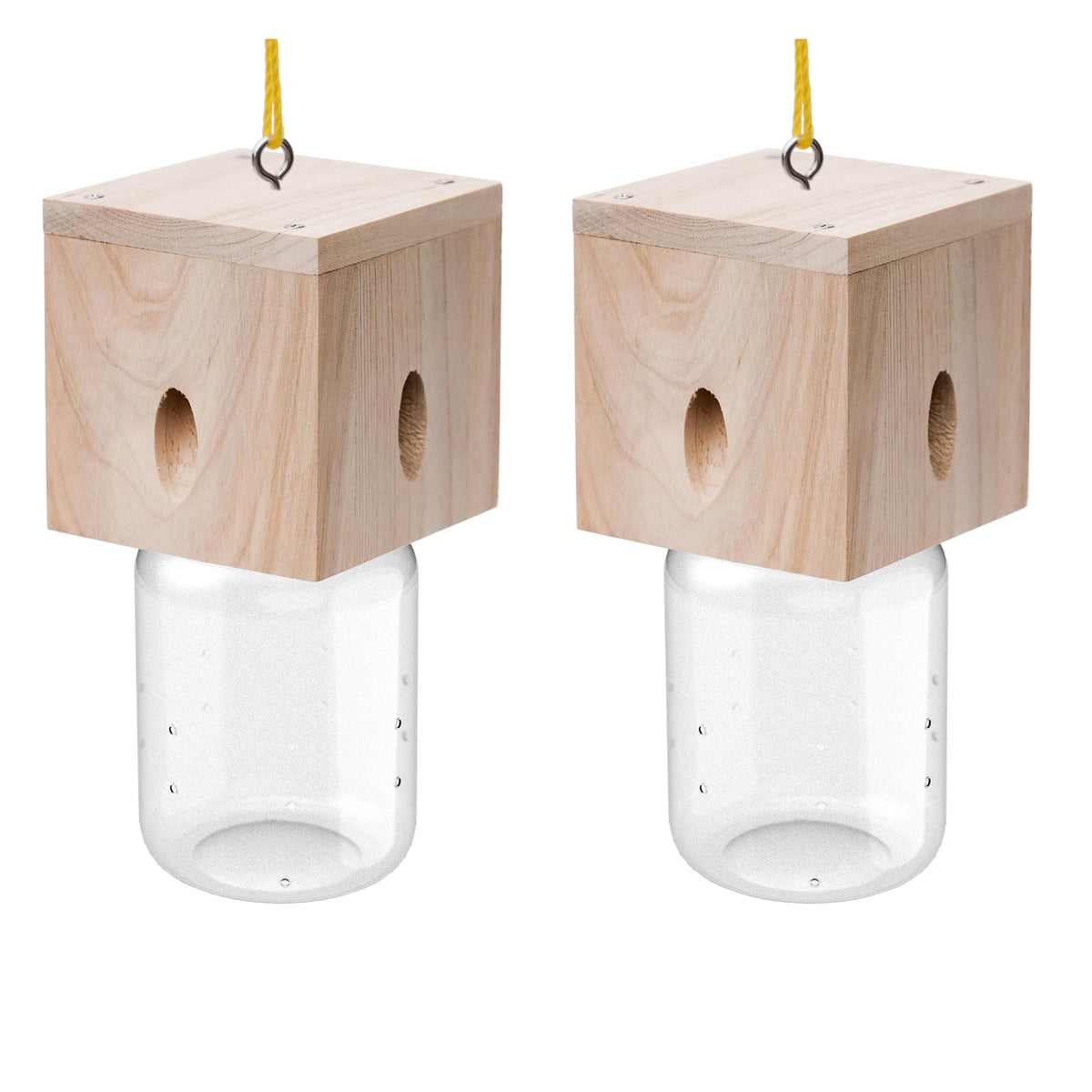 Best Bee Trap cube-style outdoor trap protects wood by catching carpenter bees