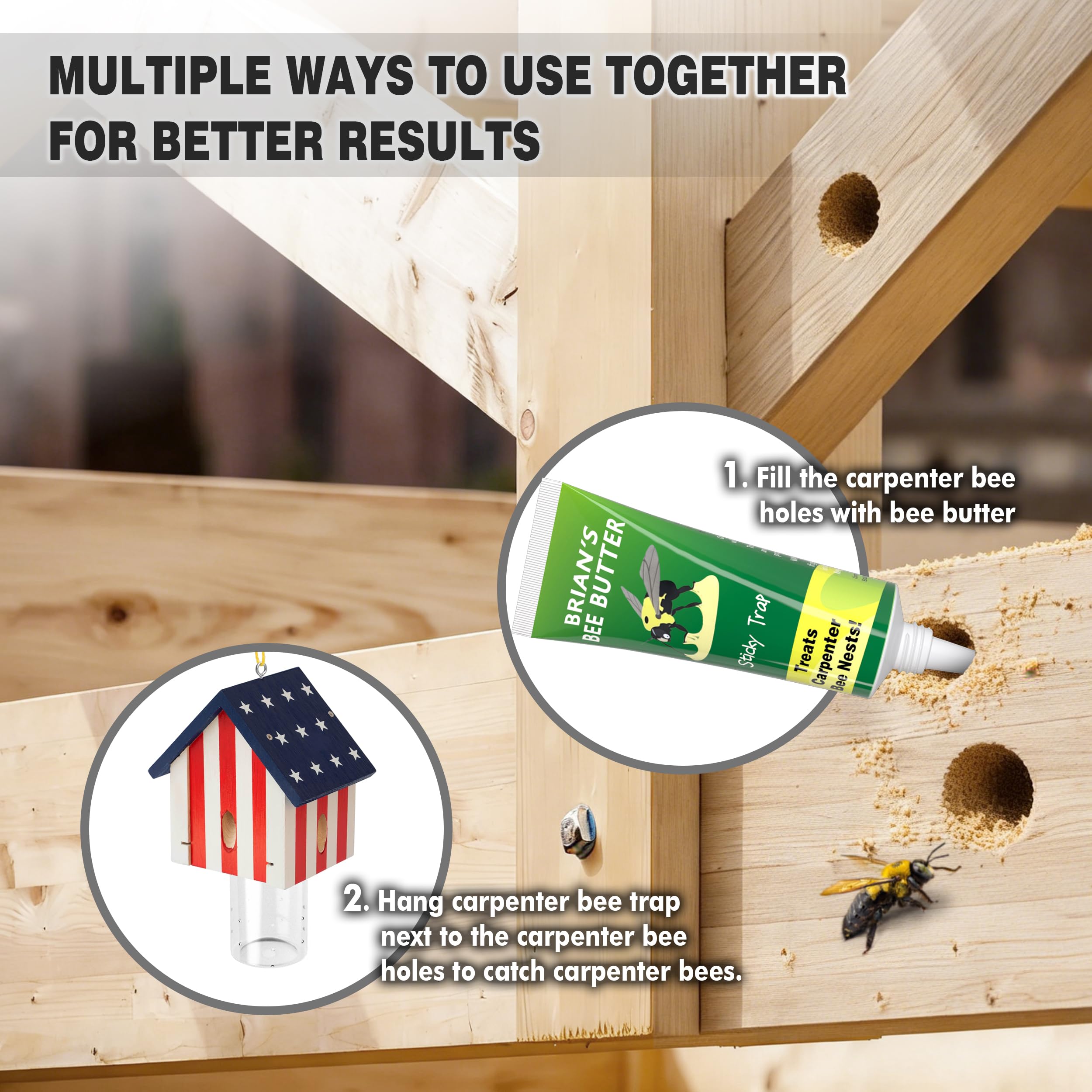 Best Bee Trap natural fir construction resists weather and wear