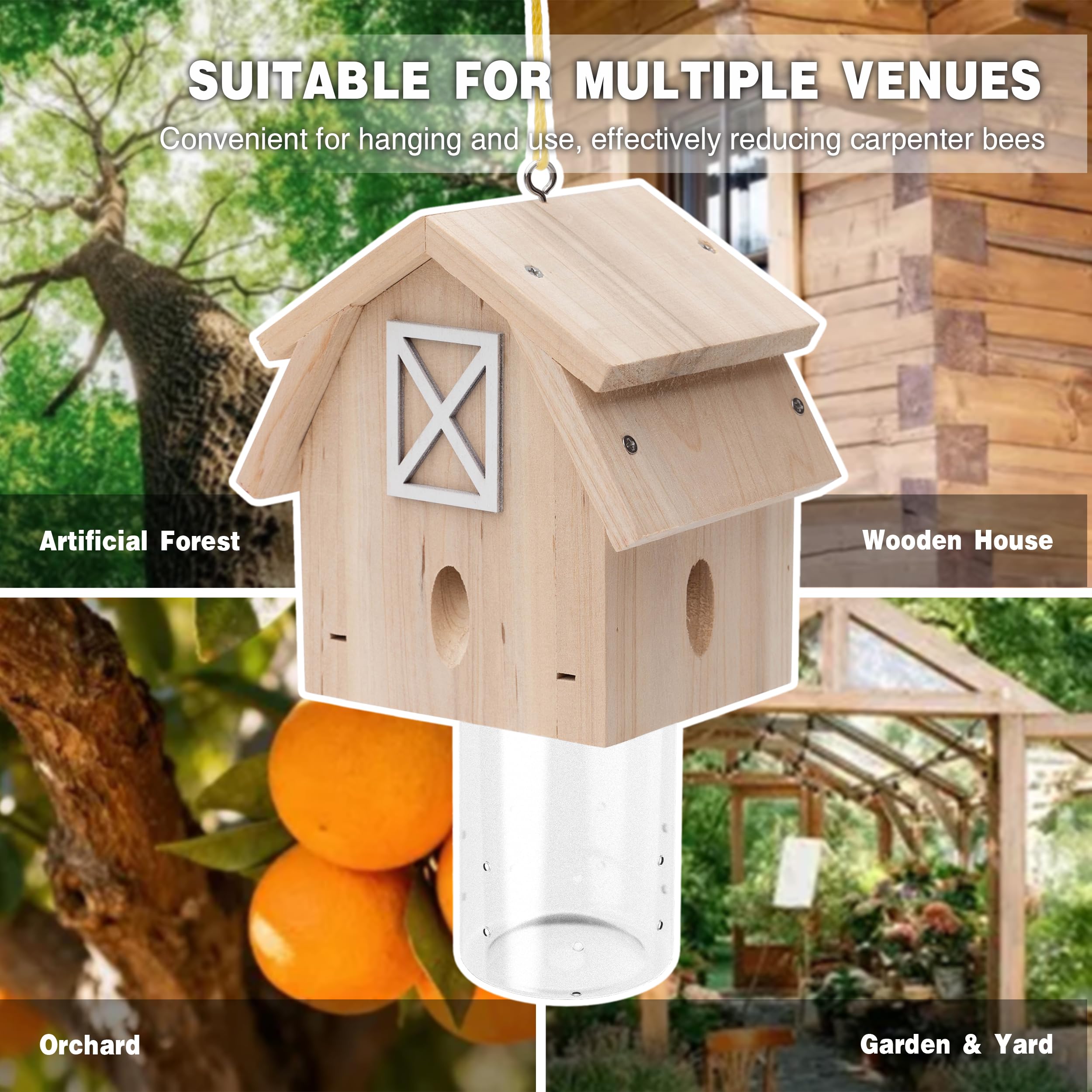 Best Bee Trap weather-resistant design resists sun and rain over time.