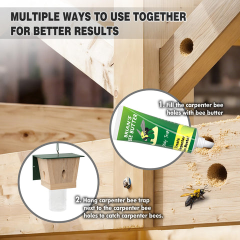 Best Bee Trap natural fir wood texture highlights sturdy weather-ready construction.
