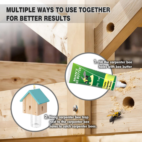 Best Bee Trap pheromone attractant bait attracts carpenter bees into the trap.