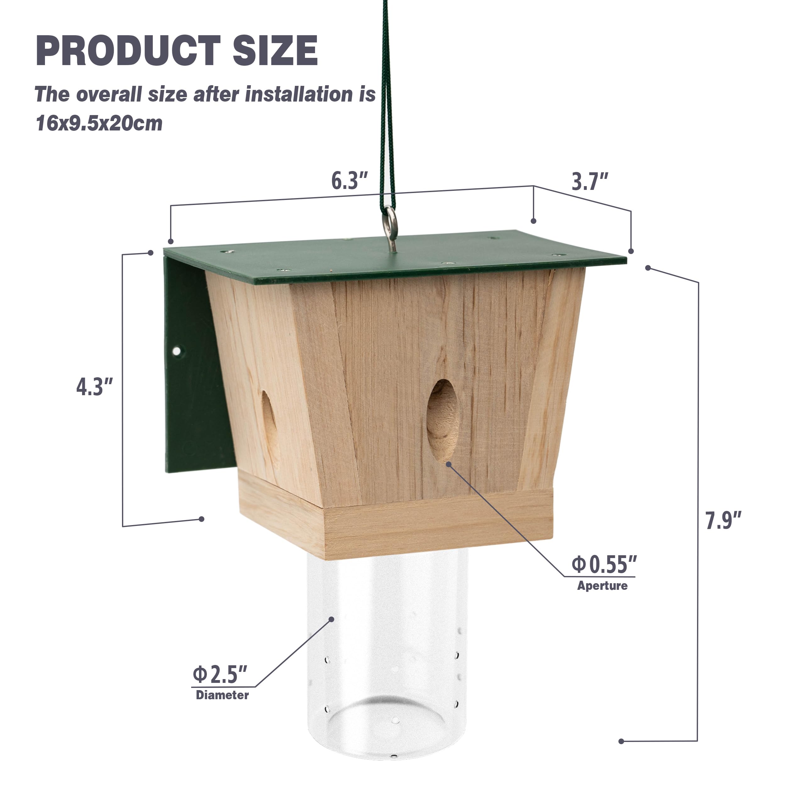 Pheromone bait inside Best Bee Trap attracting carpenter bees