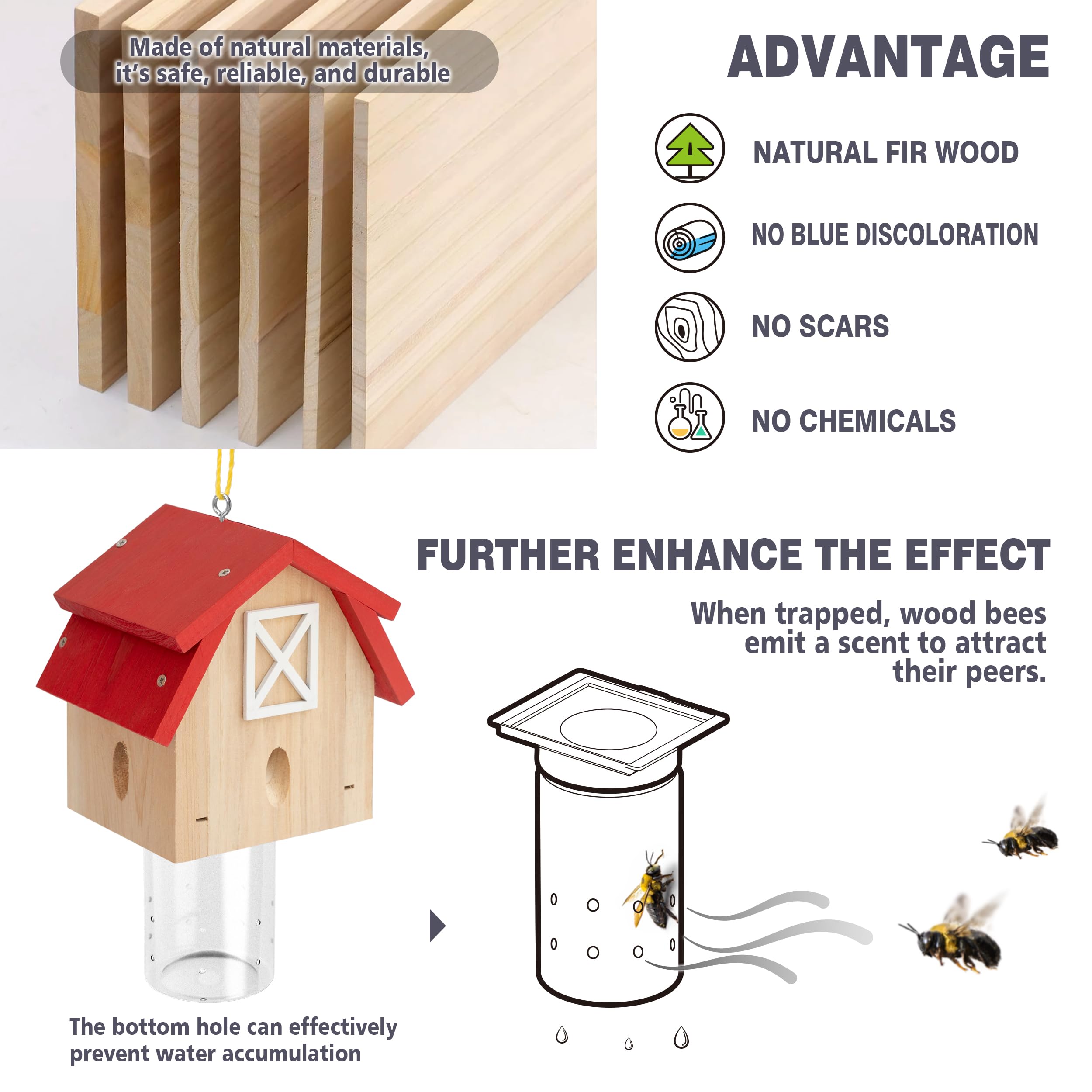 Best Bee Trap pheromone bait attracts bees into the trap