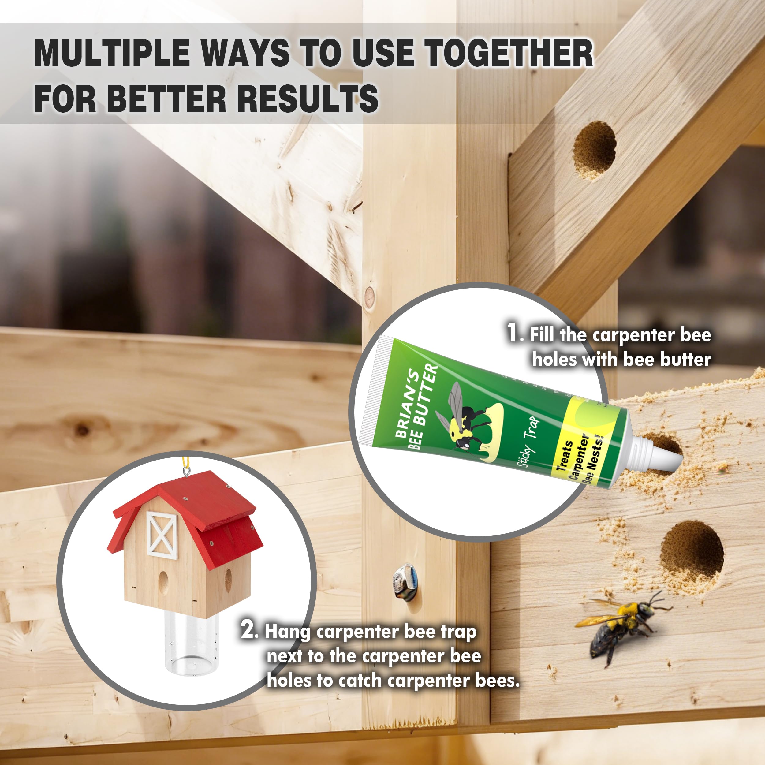 Best Bee Trap hang 5-7 ft high in sunny spot for optimal activity