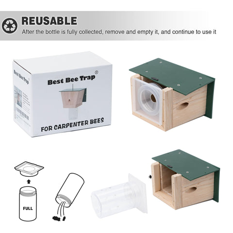 Best Bee Trap two-pack packaging indicating value and easy replacement.