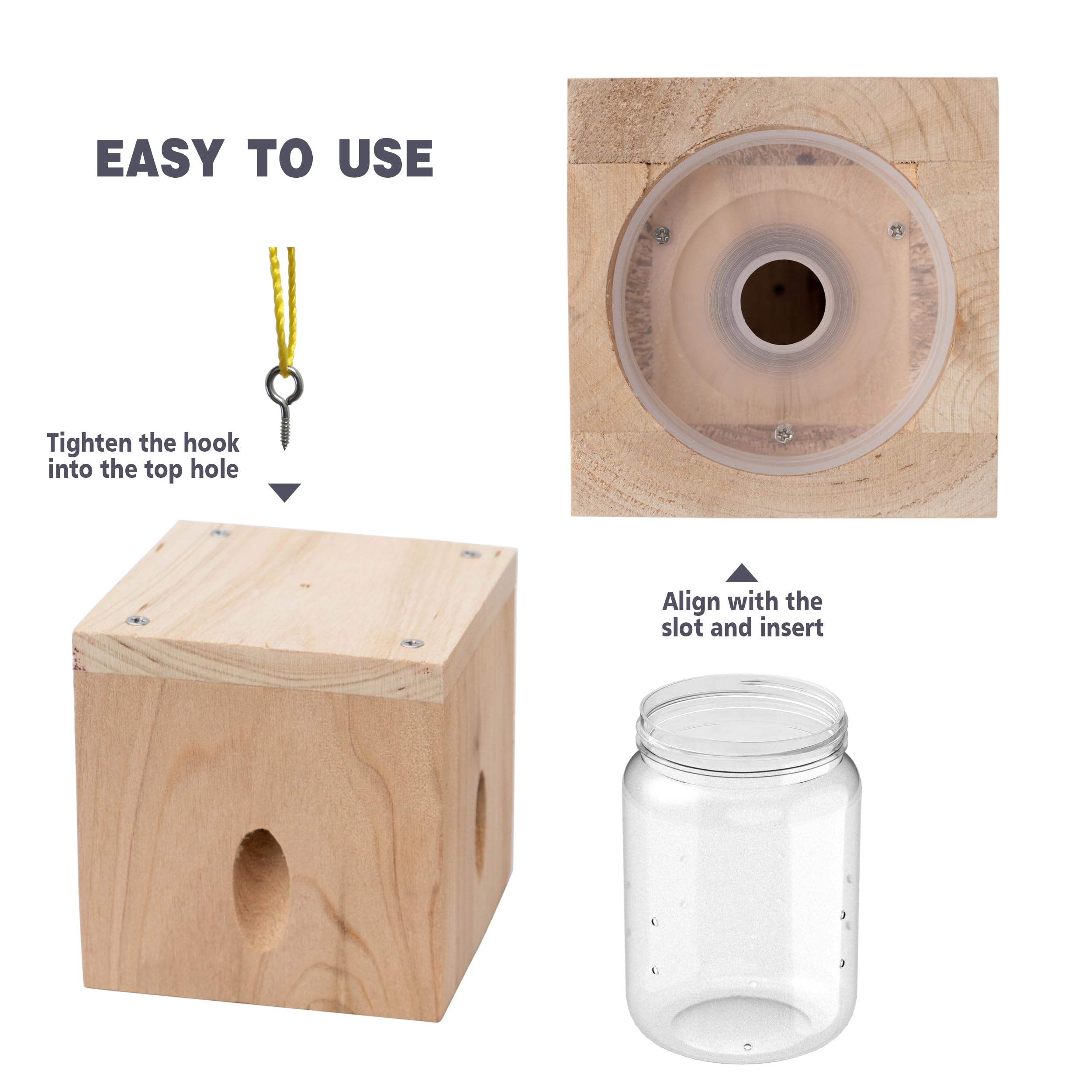 Best Bee Trap weather-resistant cube design standing up to rain and sun.