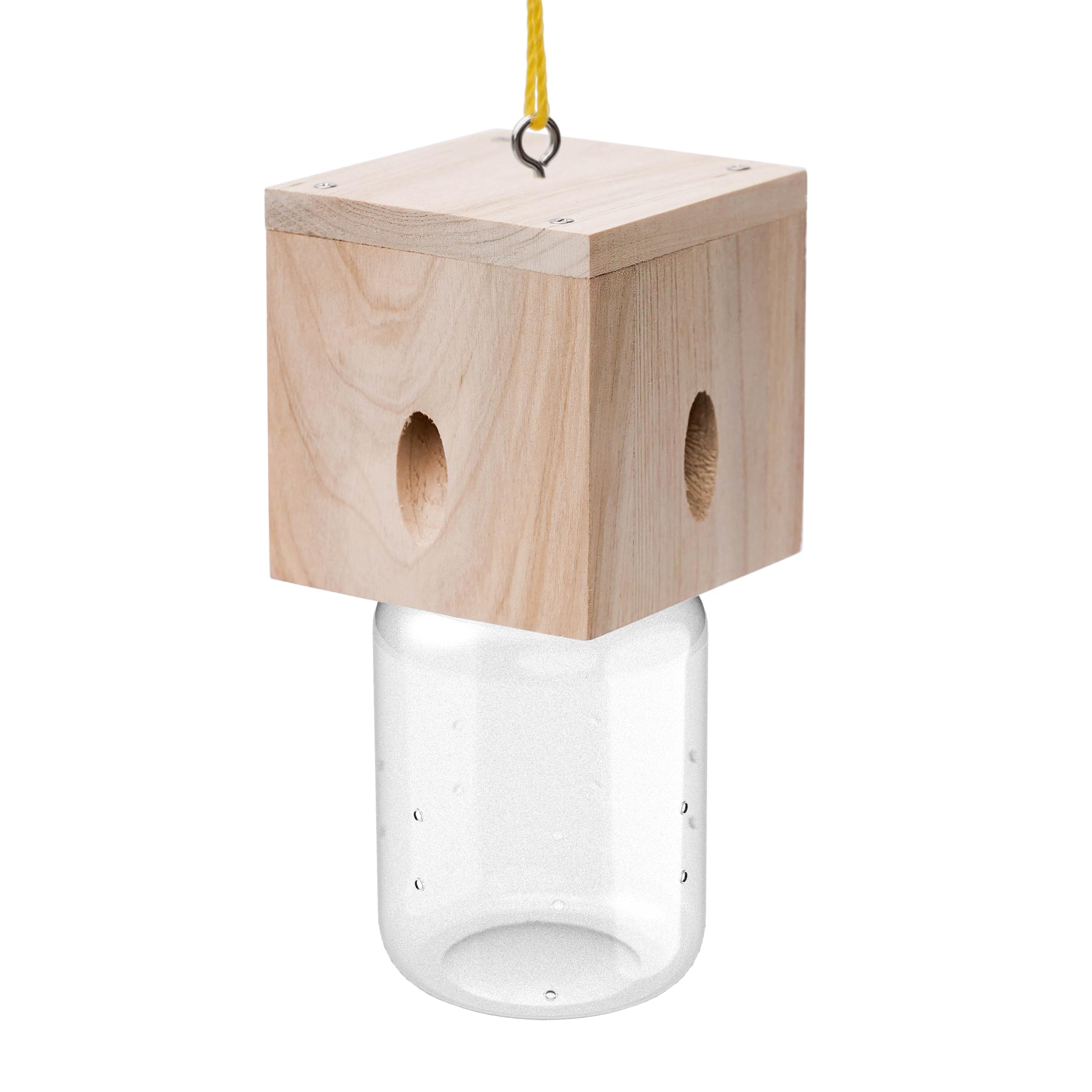 Best Bee Trap cube-style wooden carpenter bee trap outdoors, durable for weather exposure