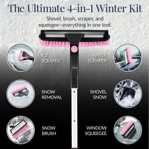 Best Choice Products squeegee for quick windshield clearing after snowfall.