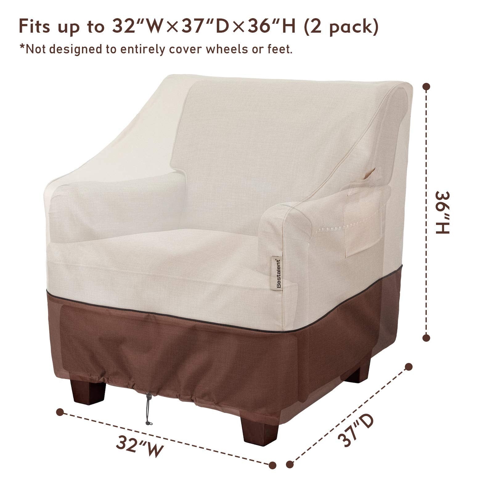 Bestalent outdoor chair cover demonstrates waterproof performance against moisture.